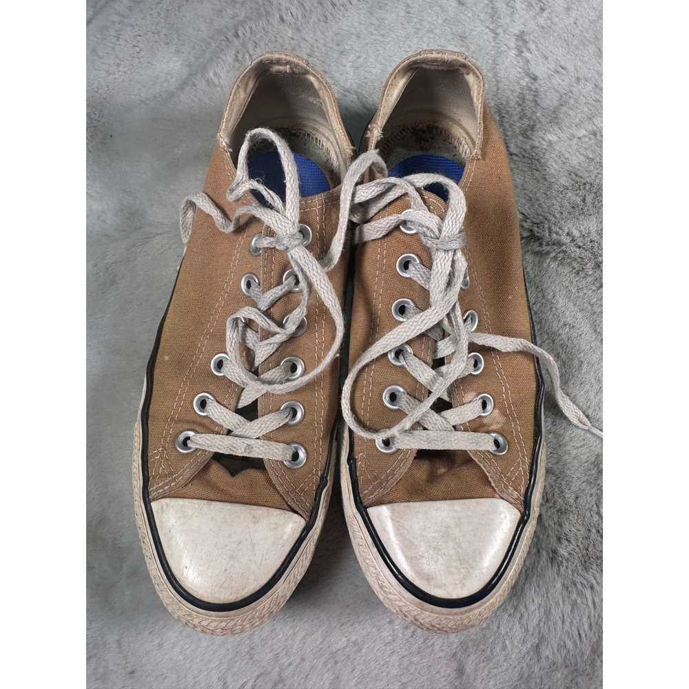 Converse Sneakers Unisex Mens 7 Womens 9 All Star Low Top Tan Canvas 157651F